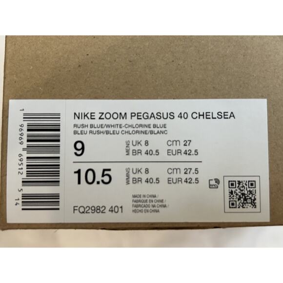 Nike Air Zoom Pegasus 40 Chelsea FC Pitch Blue Gold FQ2982-401 Size 9 Authentic - Picture 4 of 9